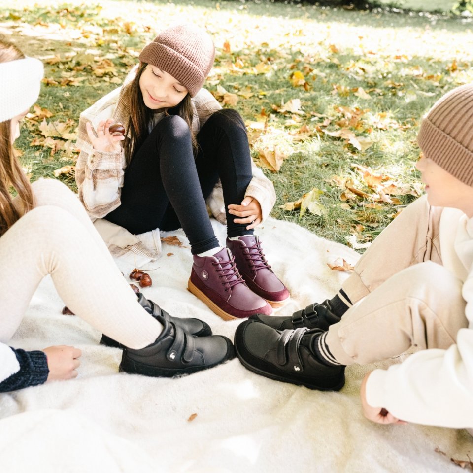 Detské barefoot topánky Be Lenka Elio Junior - Berry