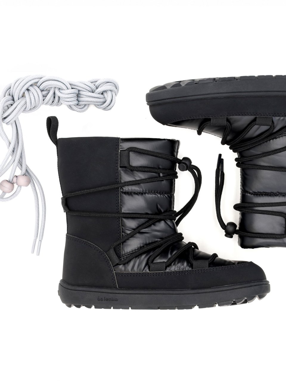 Kids Barefoot Snow Boots Be Lenka Snowfox Kids - All Black