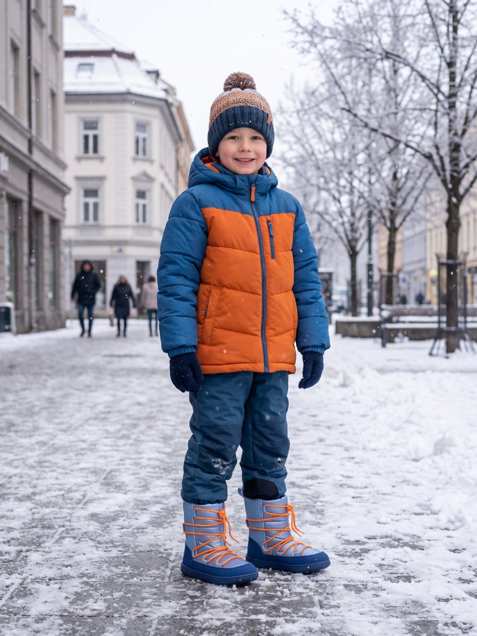 Kids Barefoot Snow Boots Be Lenka Snowfox Kids - Blue
