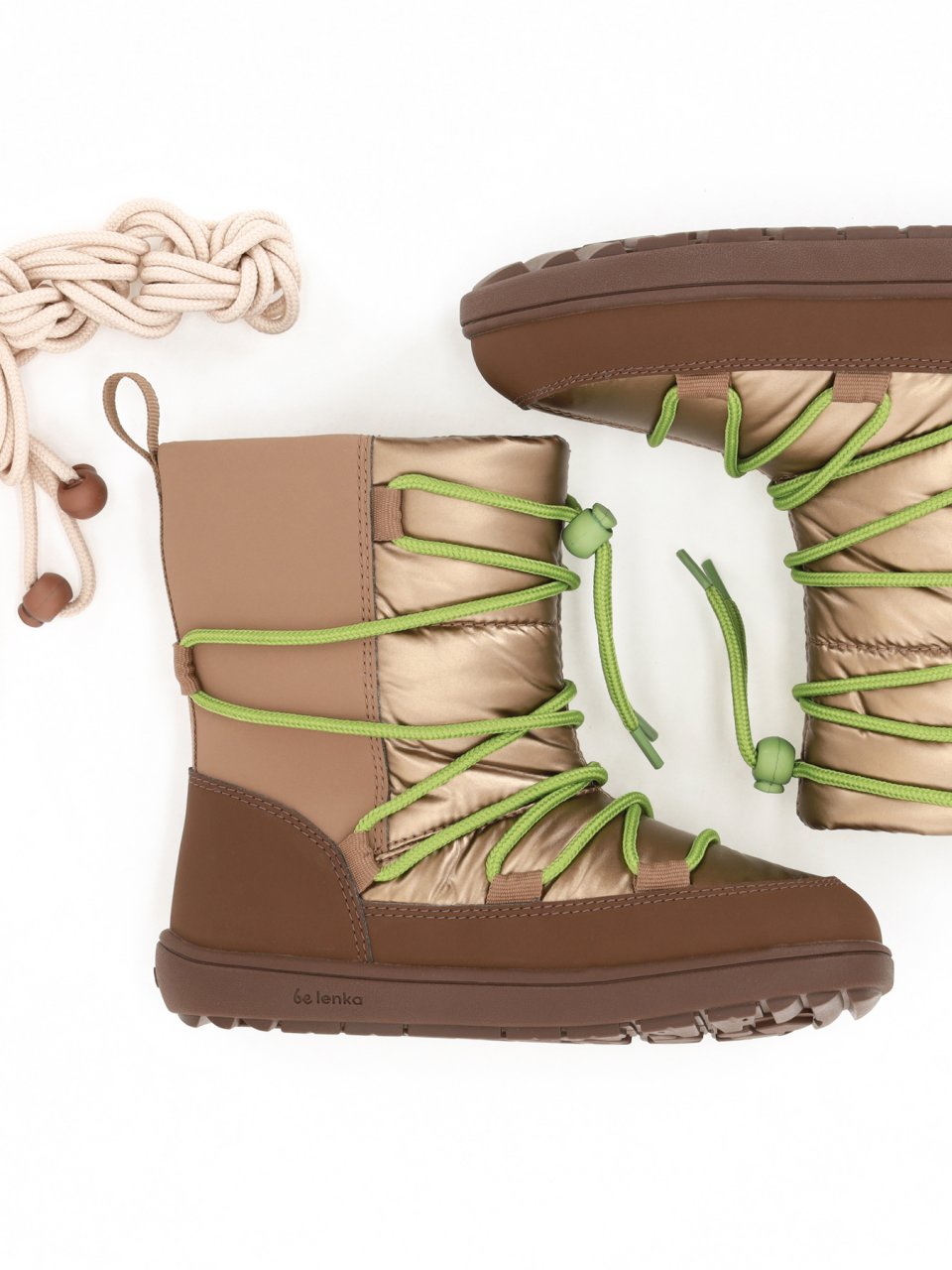 Kids Barefoot Snow Boots Be Lenka Snowfox Kids - Brown