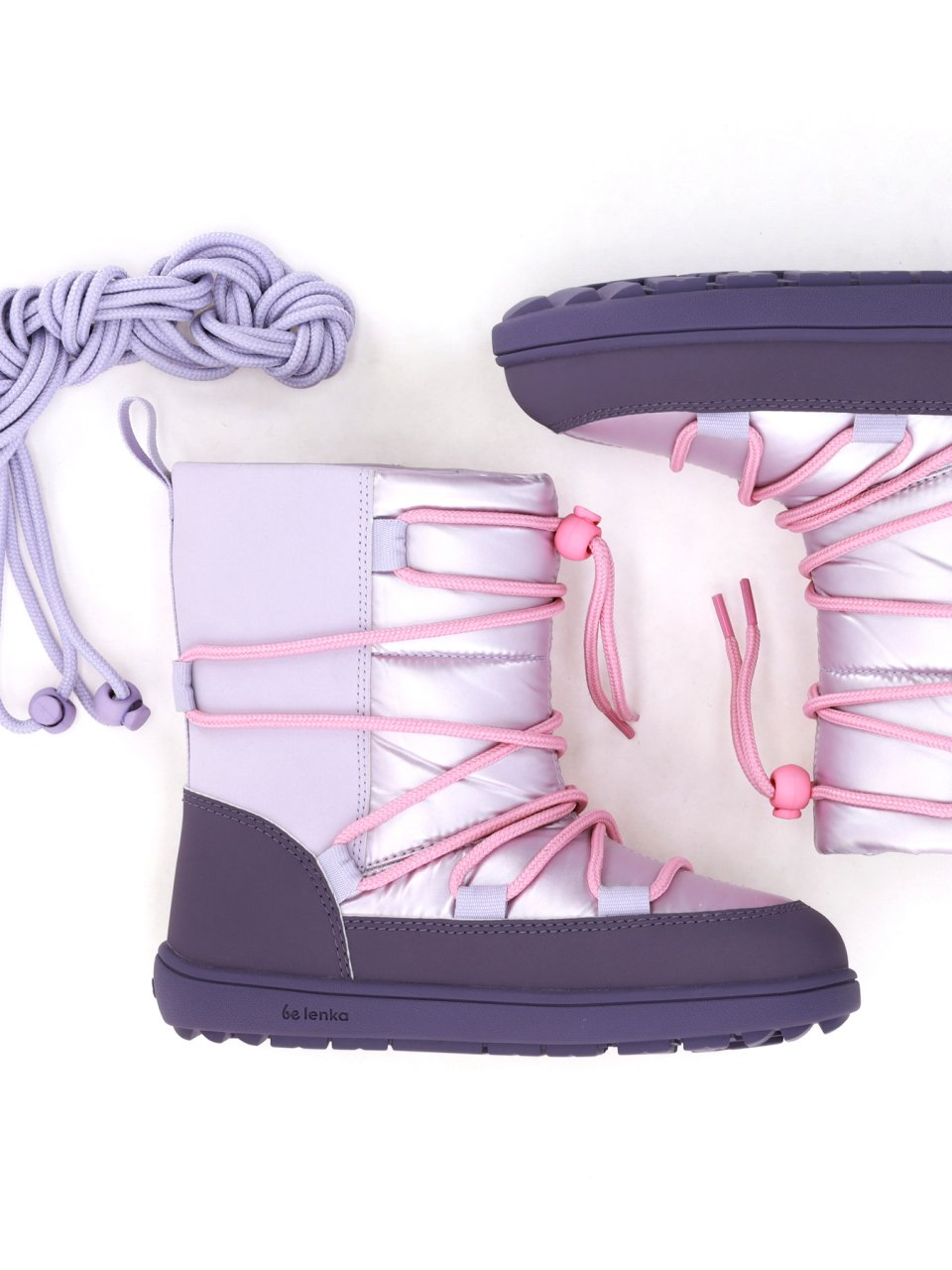 Kids Barefoot Snow Boots Be Lenka Snowfox Kids - Purple