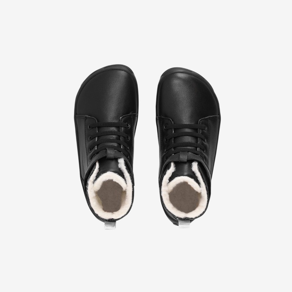 Winter barefoot boots Be Lenka Winter Kids - All Black