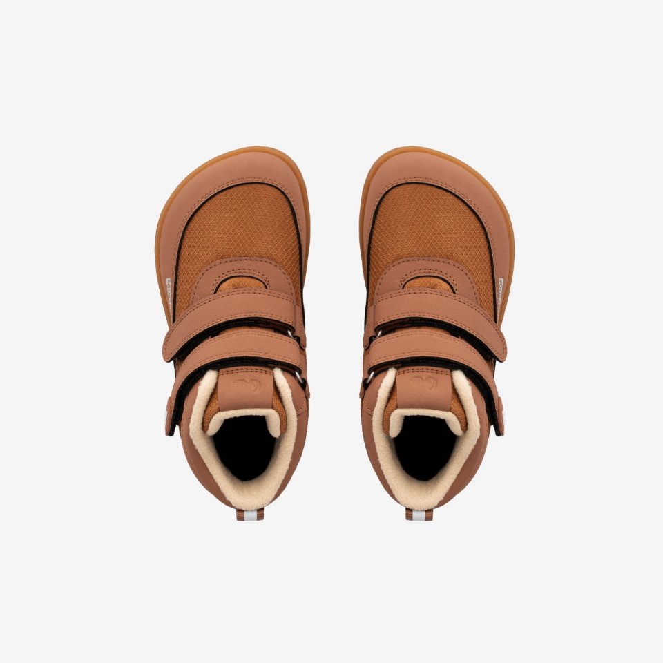 Kids winter barefoot boots Be Lenka Zippu Kids - All Brown
