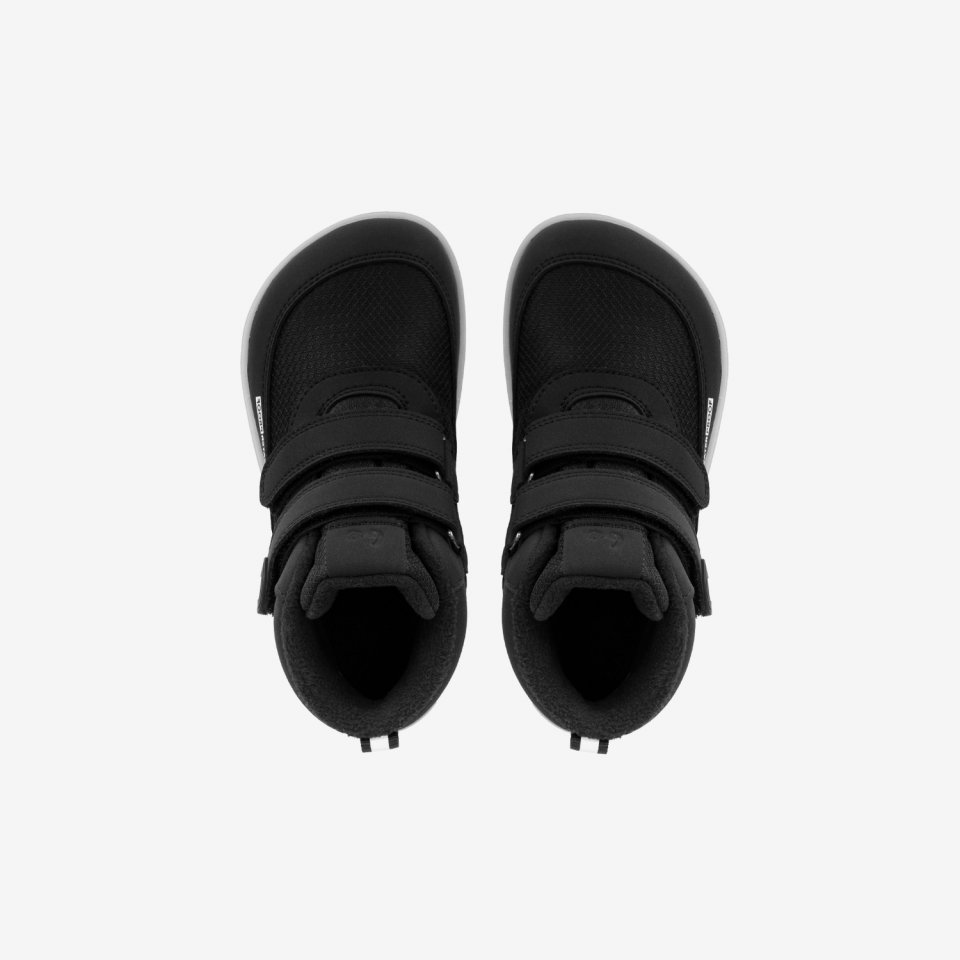 Kids winter barefoot boots Be Lenka Zippu Kids - Black & Grey