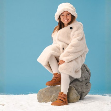 Kids winter barefoot boots Be Lenka Zippu Kids - All Brown