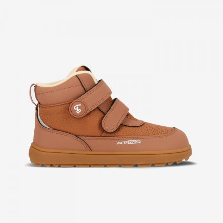 Detské zimné barefoot topánky Be Lenka Zippu Kids - All Brown