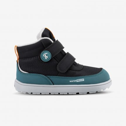 Kids winter barefoot boots Be Lenka Zippu Kids - Black & Green