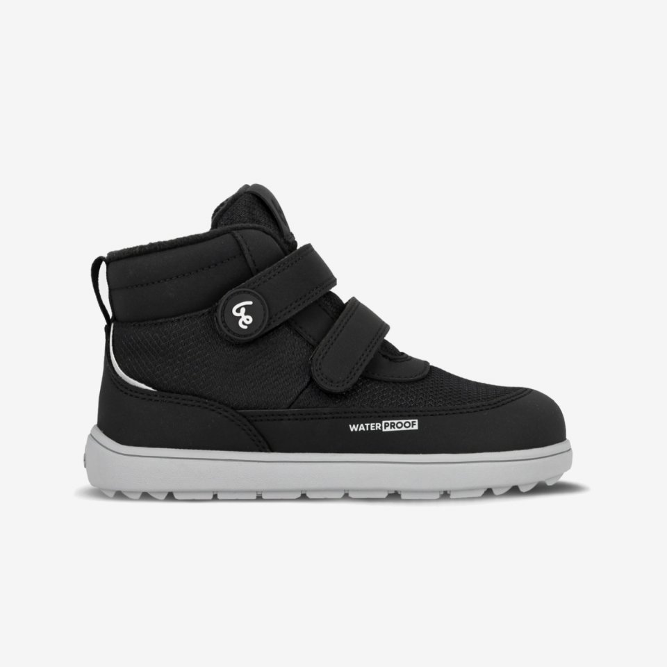 Kids winter barefoot boots Be Lenka Zippu Kids - Black & Grey