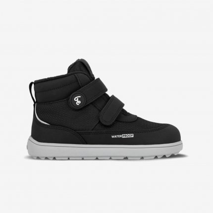 Kids winter barefoot boots Be Lenka Zippu Kids - Black & Grey