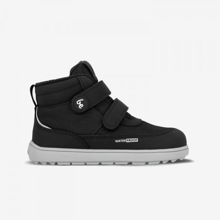 Detské zimné barefoot topánky Be Lenka Zippu Kids - Black & Grey