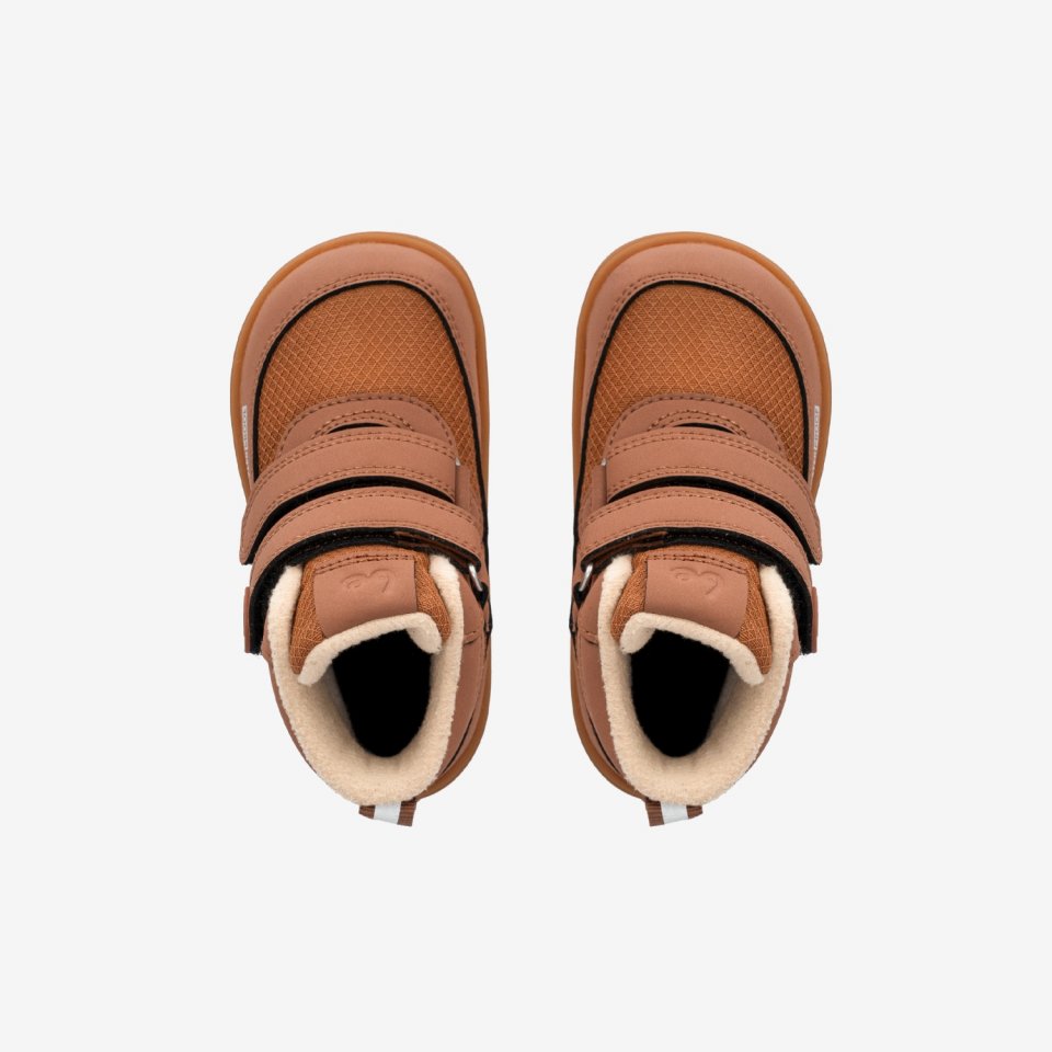 Detské zimné barefoot topánky Be Lenka Zippu Preschool - All Brown
