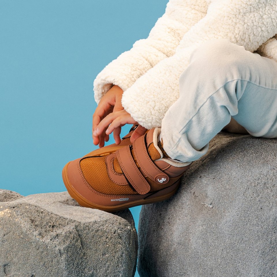 Detské zimné barefoot topánky Be Lenka Zippu Preschool - All Brown