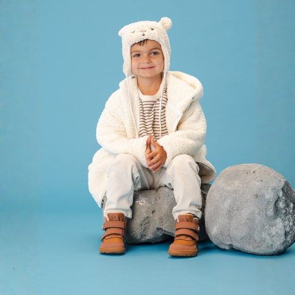 Detské zimné barefoot topánky Be Lenka Zippu Preschool - All Brown