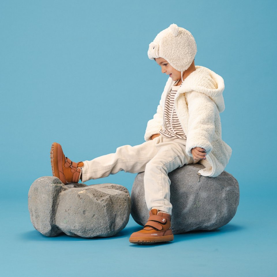 Detské zimné barefoot topánky Be Lenka Zippu Preschool - All Brown