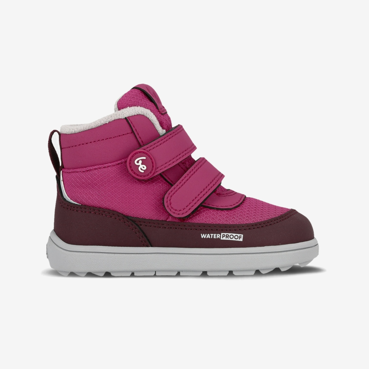 Be Lenka Kids winter barefoot boots Be Lenka Zippu Preschool in Berry & Grey and Black & Grey, barefoot shoe