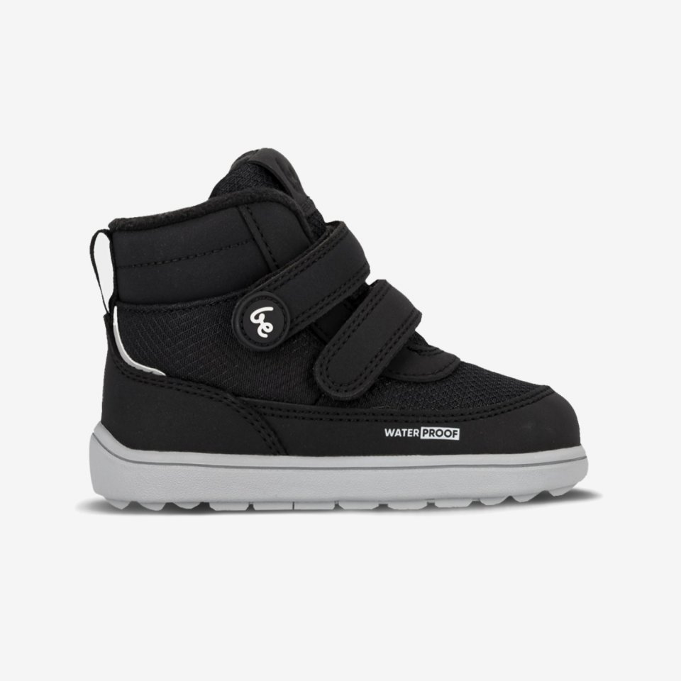 Detské zimné barefoot topánky Be Lenka Zippu Preschool - Black & Grey