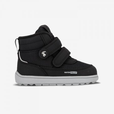 Detské zimné barefoot topánky Be Lenka Zippu Preschool - Black & Grey