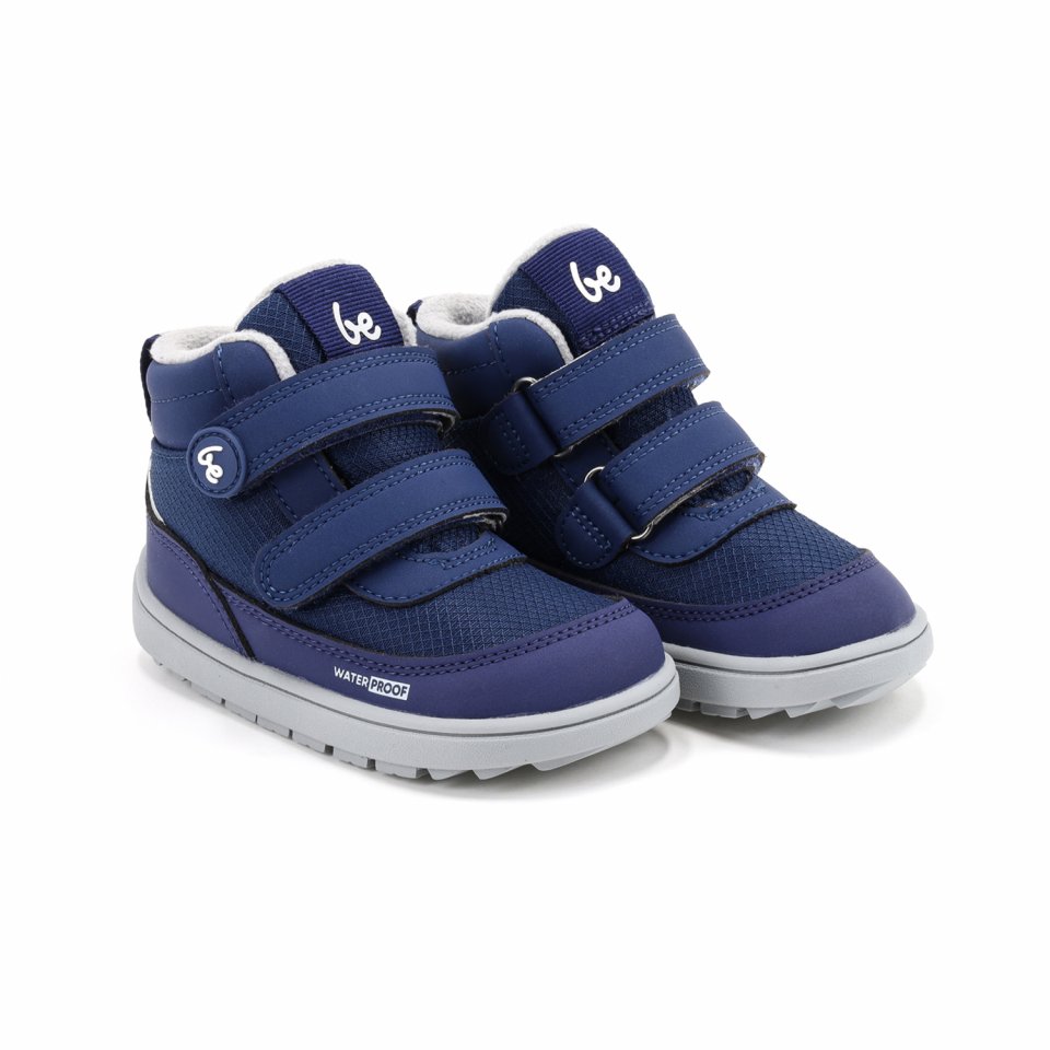 Kids winter barefoot boots Be Lenka Zippu Preschool - Navy