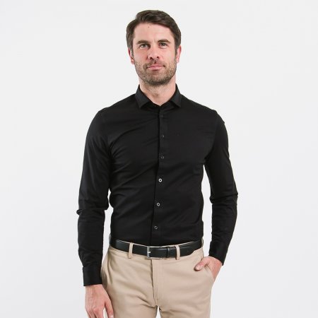 Pánska košeľa slim Be Lenka Essentials - Jet Black