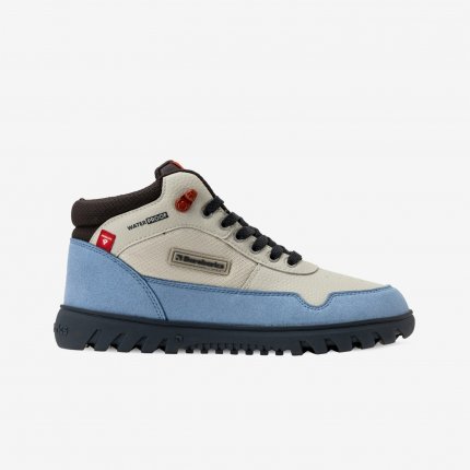 Winter Barefoot Boots Barebarics UrbanEdge - Light Blue & Sand