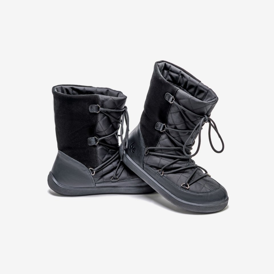 Winter Barefoot Boots Be Lenka Snowfox Woman - All Black