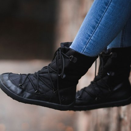 Winter Barefoot Boots Be Lenka Snowfox Woman - All Black