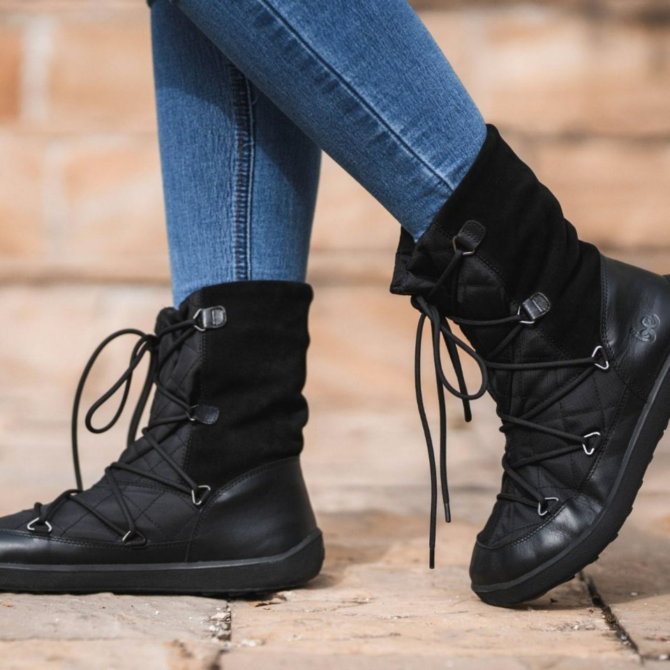 Winter Barefoot Boots Be Lenka Snowfox Woman - All Black