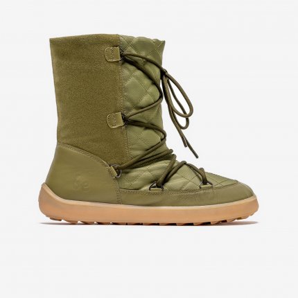Winter Barefoot Boots Be Lenka Snowfox Woman - Army Green